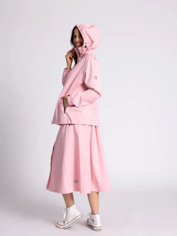 WEGA Green Goose Damenjacke mit verschweißten Nähten Anniversary Rain - Vegane Regenjacke in Candy Pink